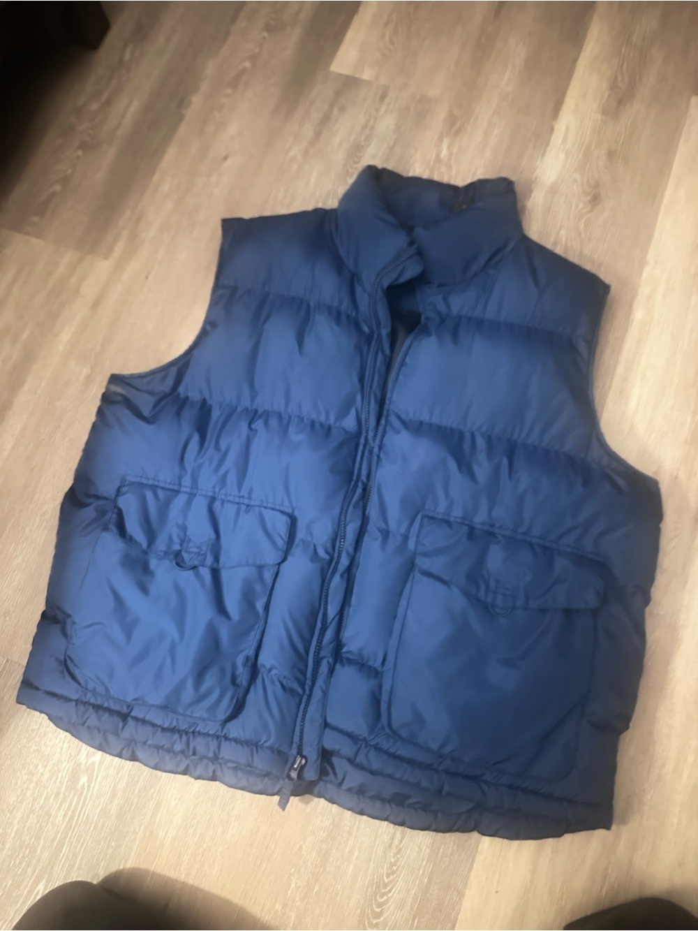 Navy Blue Quilted Puffer Vest